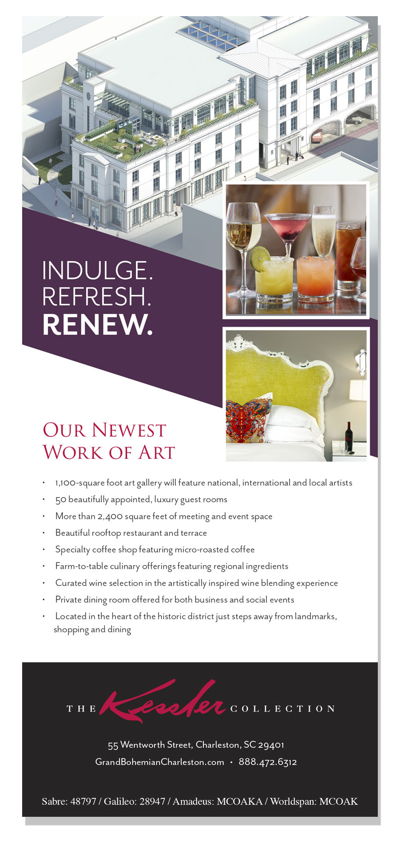 Kessler Collection Charleston Rackcard Design