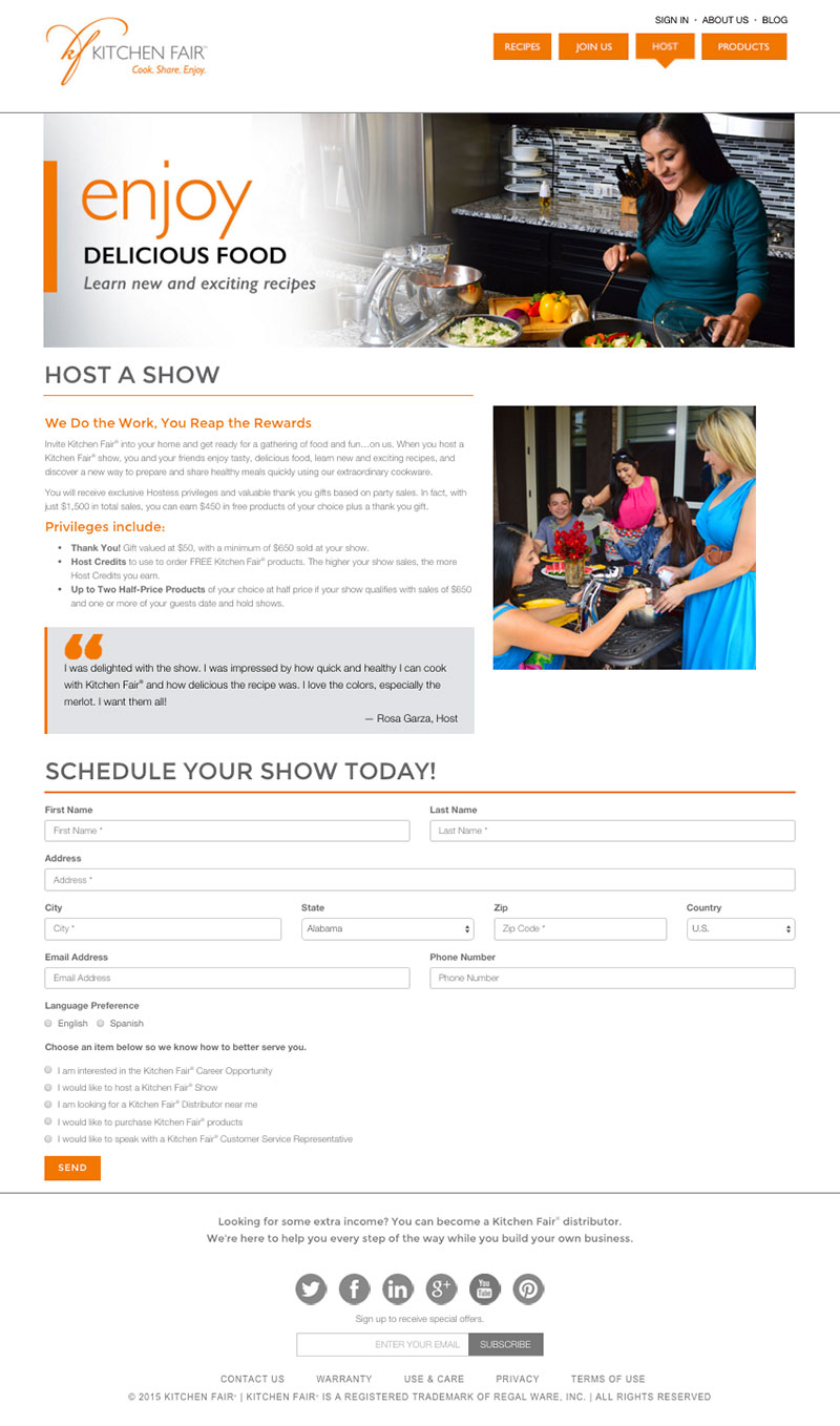 Linda Hanus - Kitchen Fair Host Page