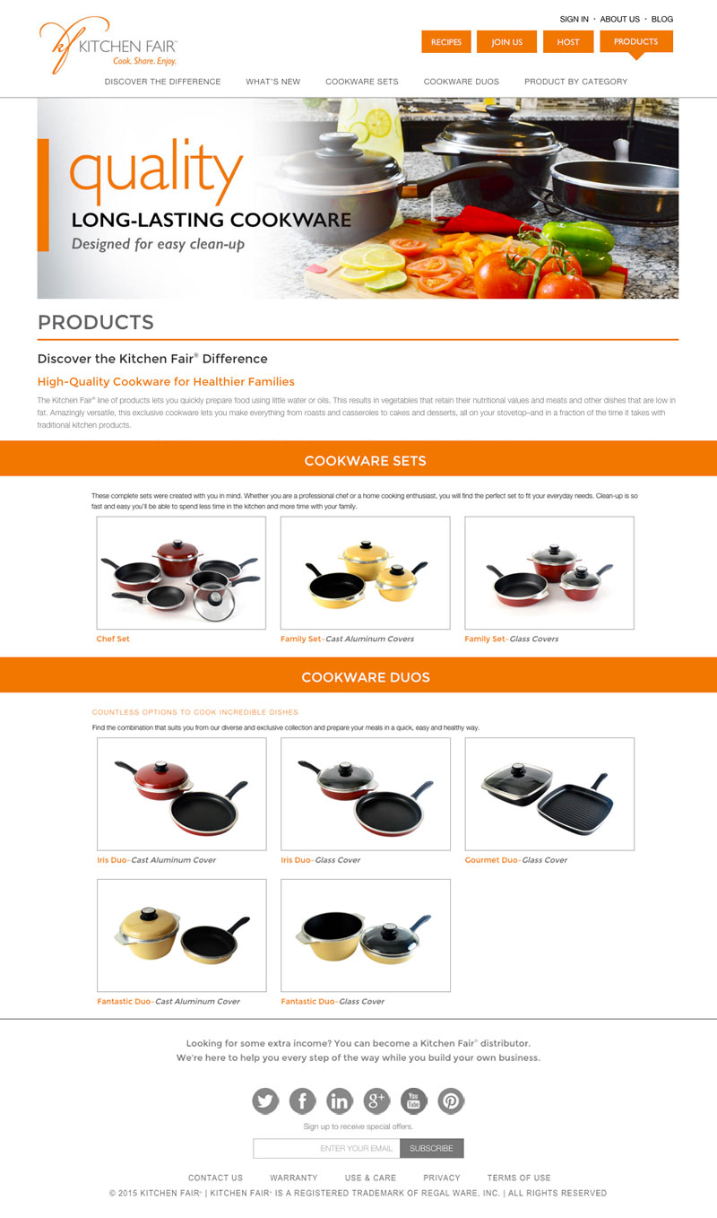 Linda Hanus - Kitchen Fair Products Page